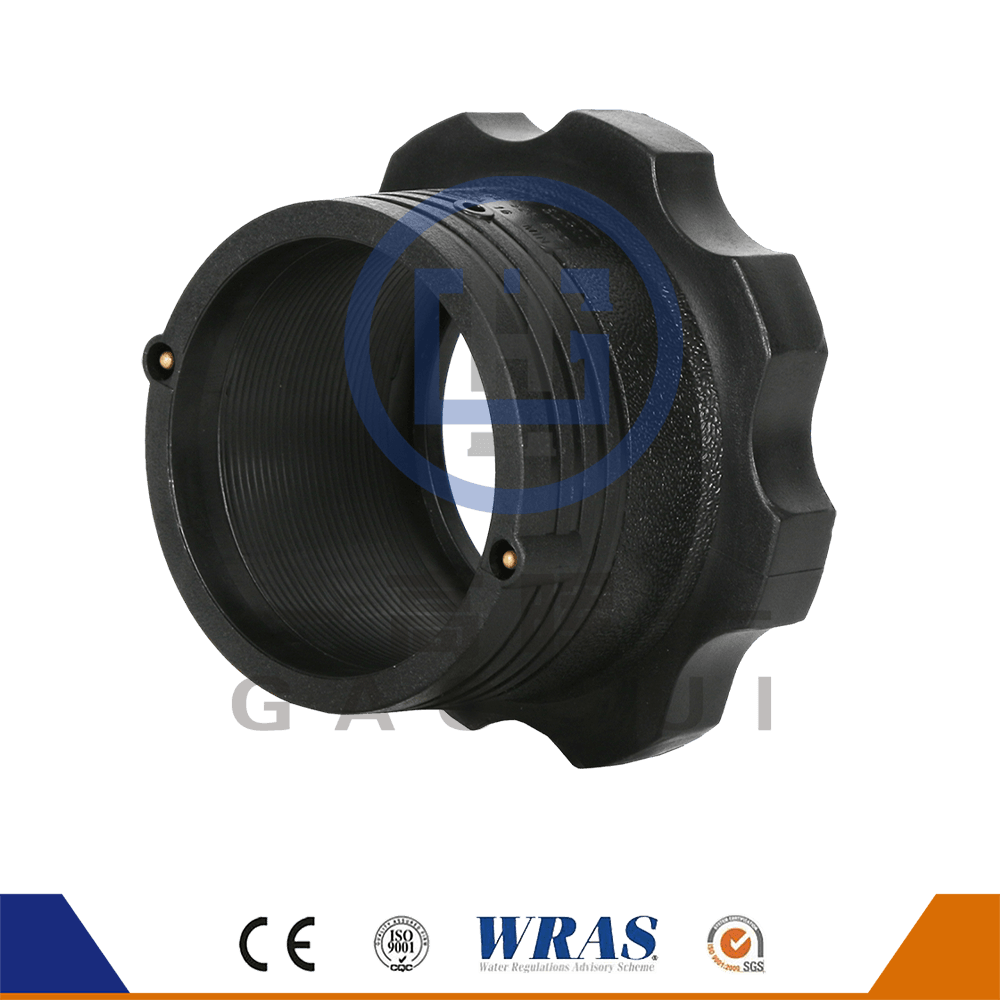 HDPE -gevormde elektro fusion stub flens stub eindflens adapter voor watervoorziening