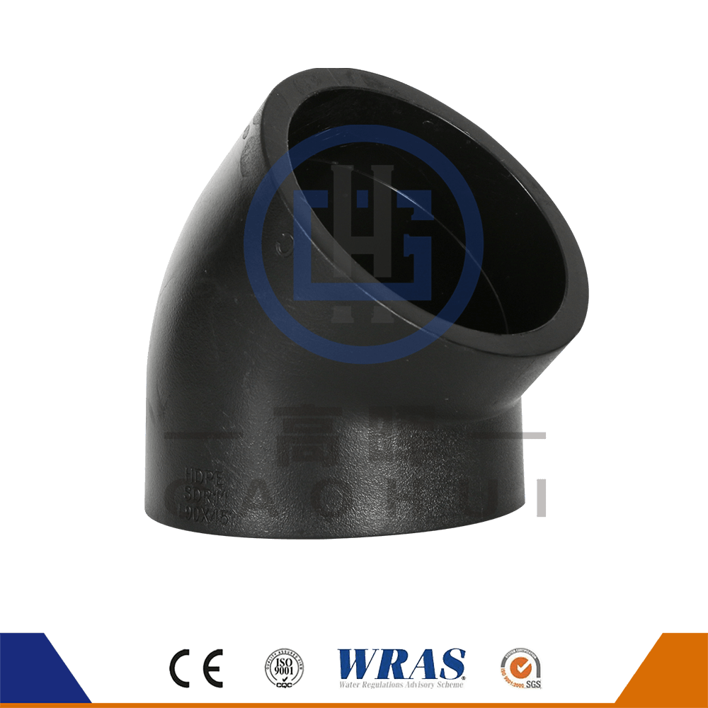 HDPE Socket Fusion 45 ° elleboog