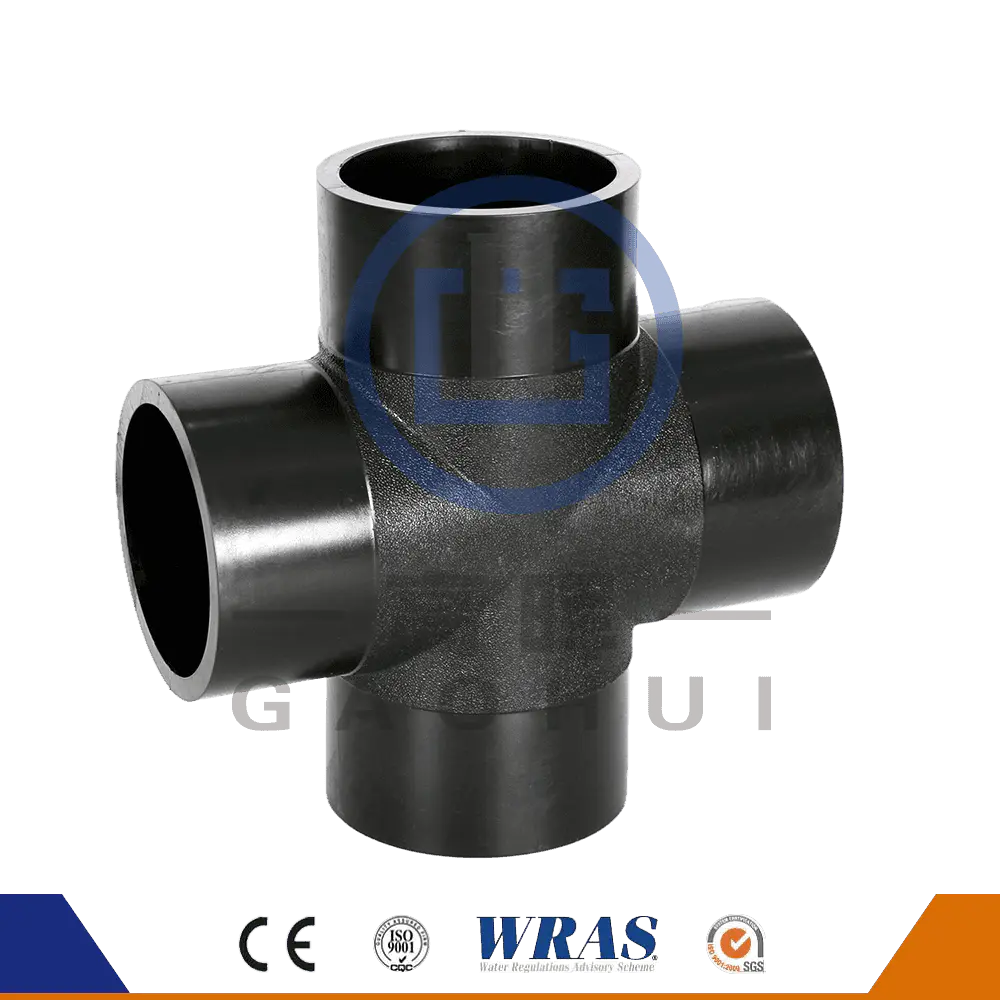 HDPE Butt Fusion Cross Tee gelijk Kruis voor waterpijp
