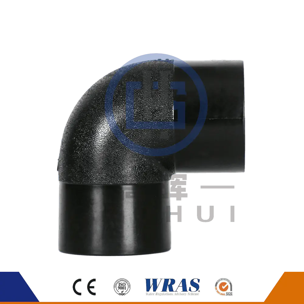 HDPE -elleboogbocht 90 ° Plastic buisaanpassing voor koud water en drainage